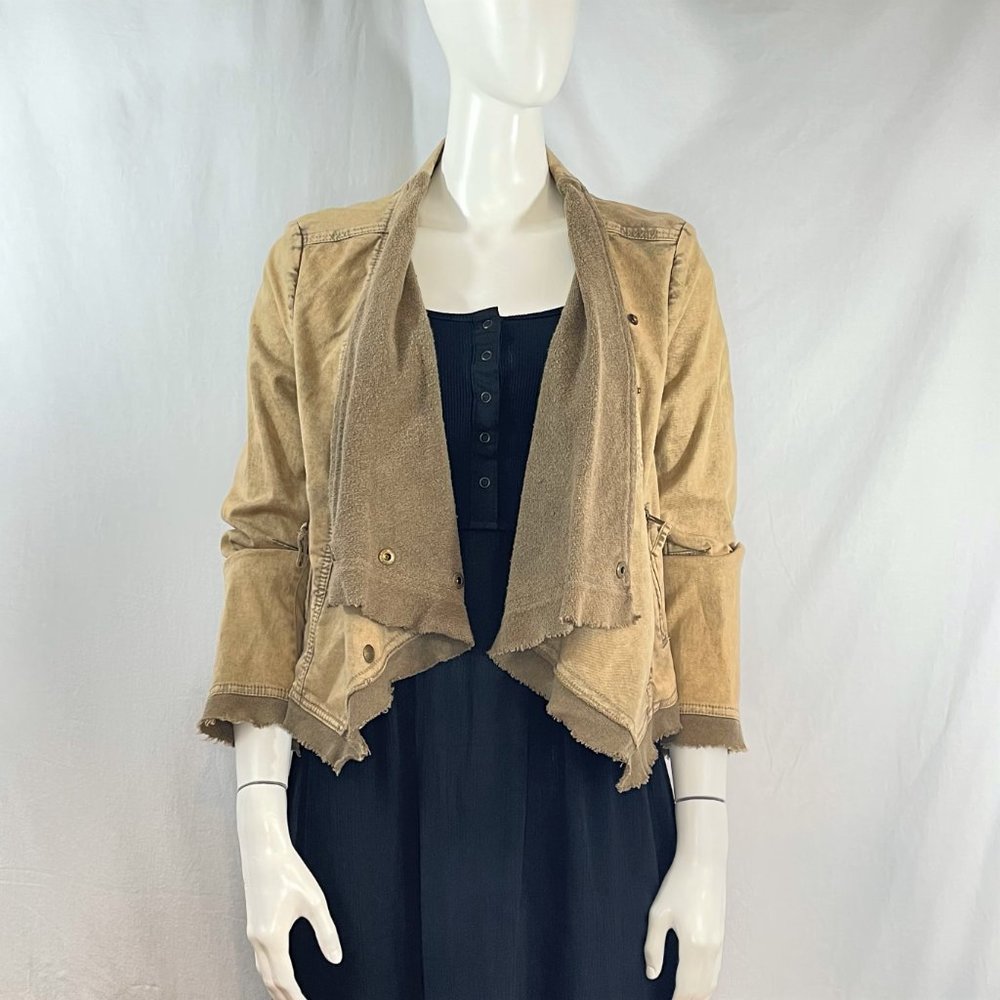 Draped Front Twill Moto Jacket | Free People - Picture 8 of 8